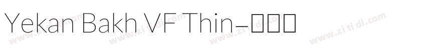Yekan Bakh VF Thin字体转换